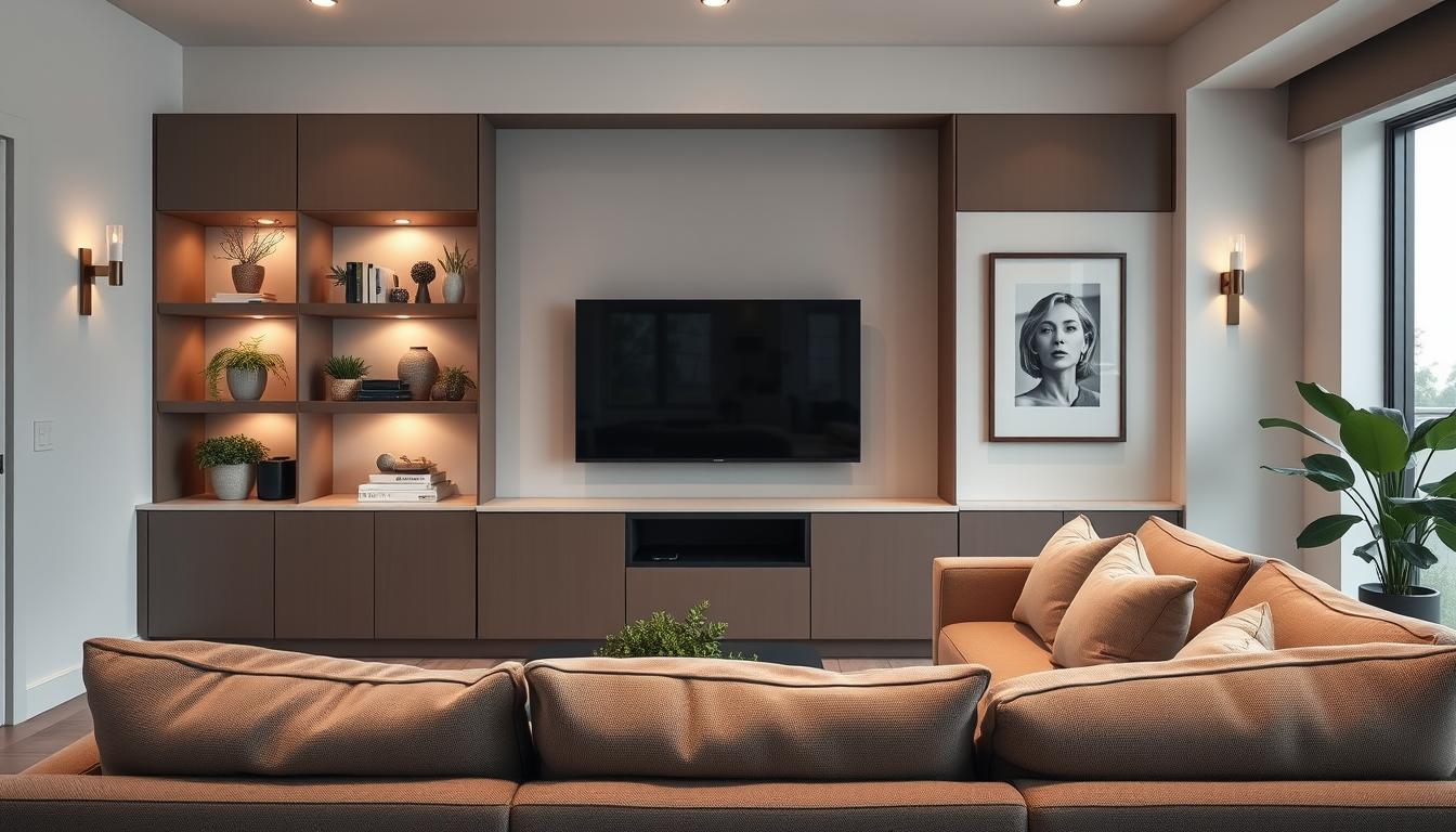 built-in entertainment center