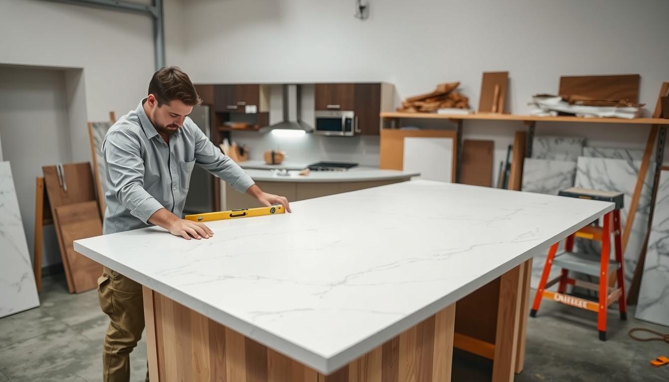 quartz countertop installation